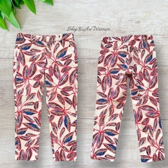 J.Crew NWT botanical leaf print ankle pants *shop@iamwarrior - Picture 3 of 8